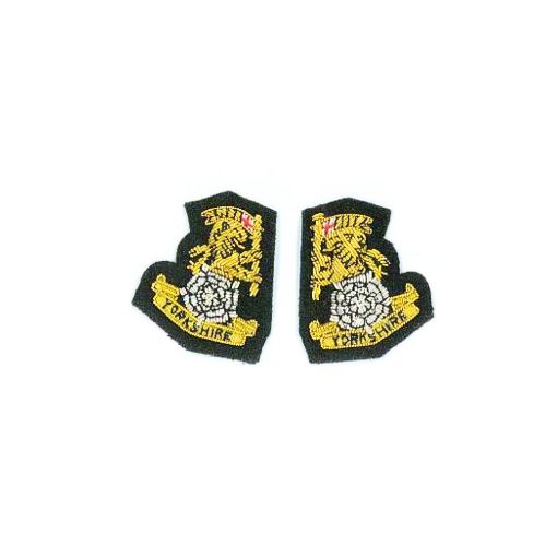 Picture of Yorkshire Regiment Mess Dress Collar Badges - Pair