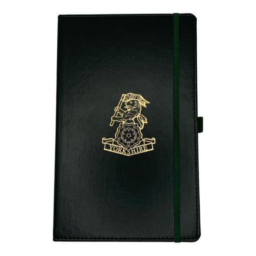 Picture of Yorks Notebook - A5 Black Hardback - Embossed - Regimental Badge - Lined